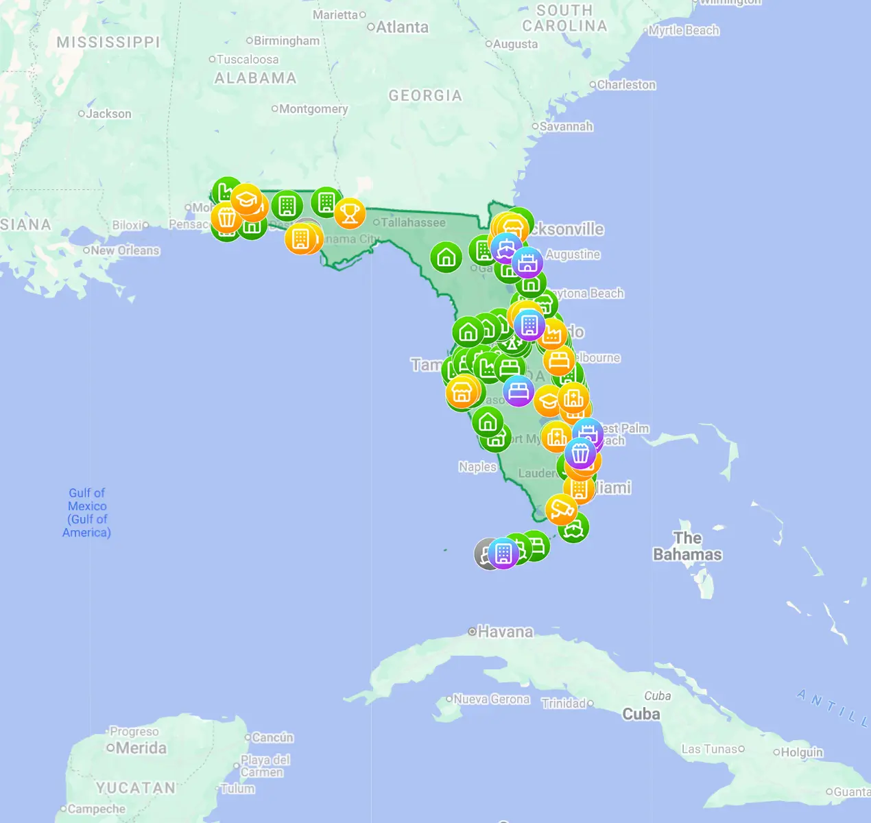 Florida urbex map preview