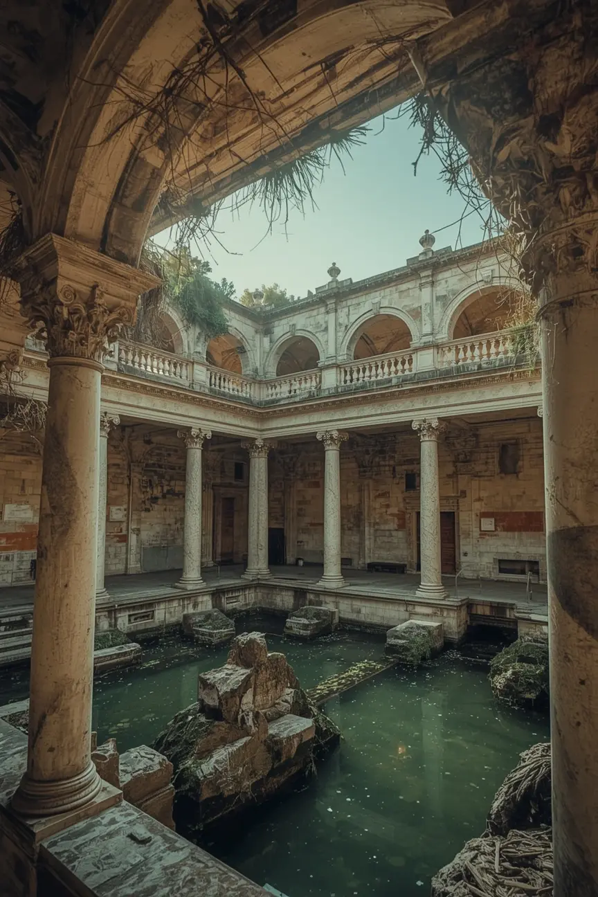 Abandoned thermal spa in Italy