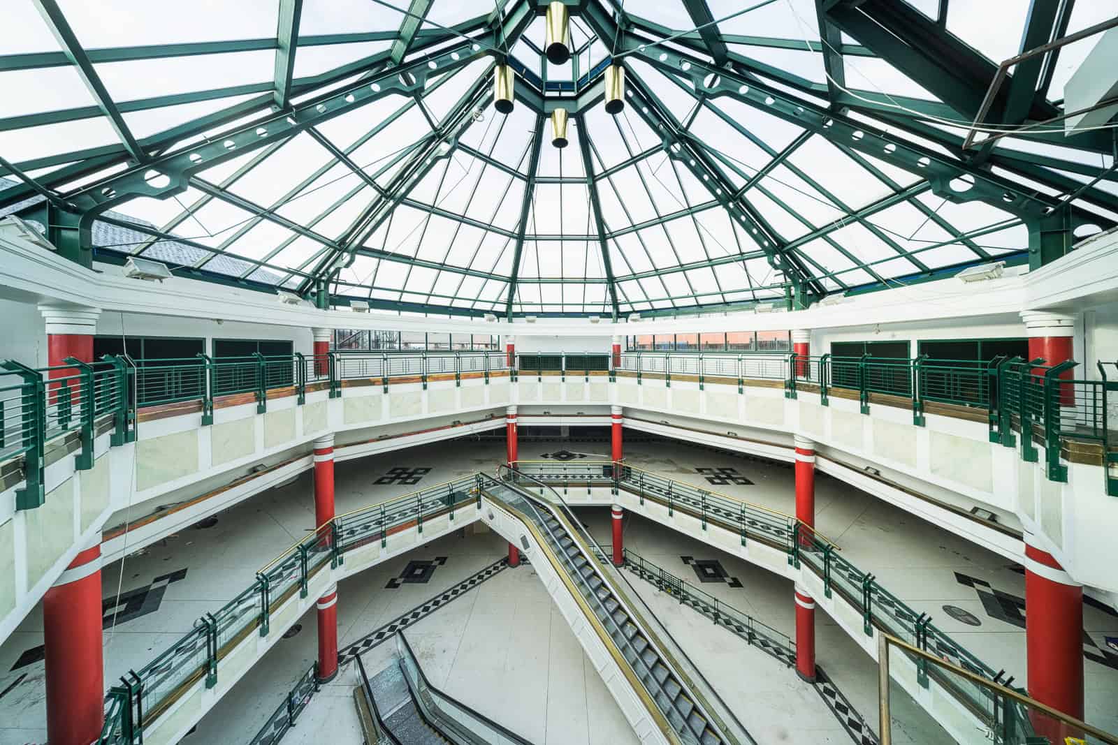 Abandoned shopping mall in England